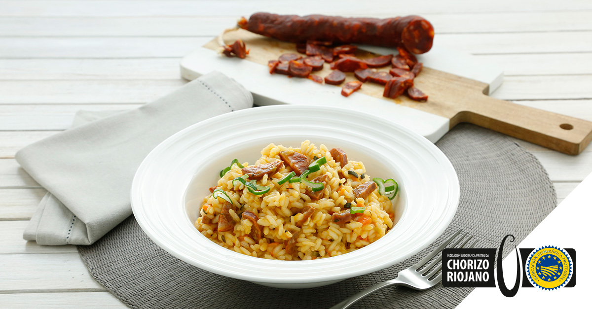 Receta de risotto de Chorizo Riojano IGP